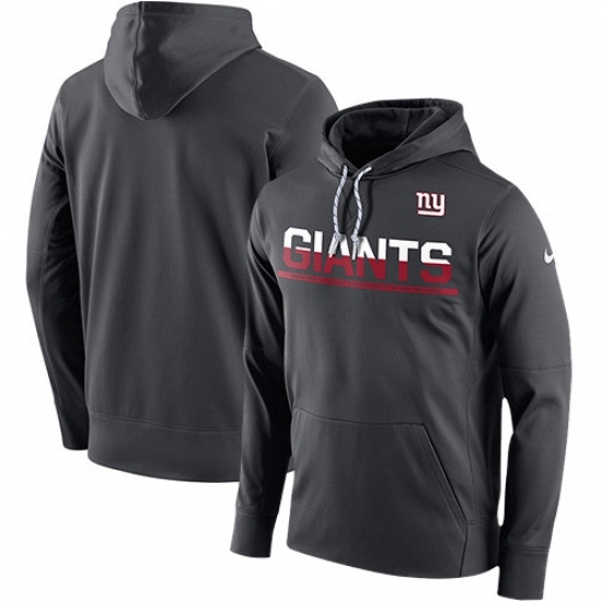NFL Mens New York Giants Nike Anthracite Sideline Circuit Pullover Performance Hoodie NFL Mens New York Giants Nike Anthracite Sideline Circuit Pullover Performance Hoodie