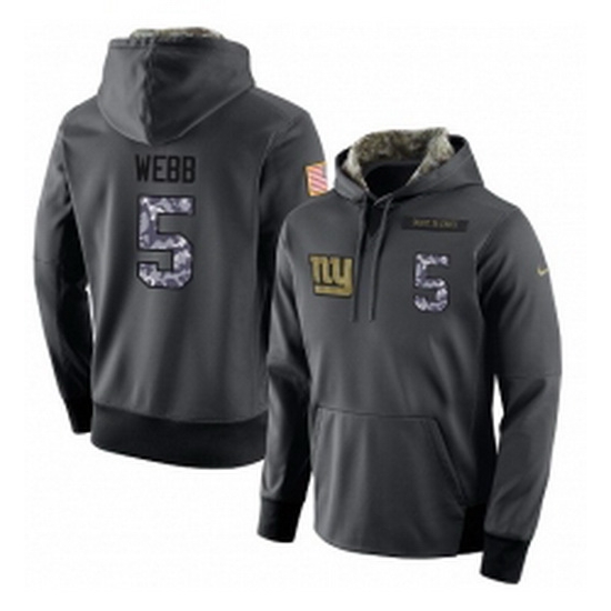 NFL Mens Nike New York Giants 5 Davis Webb Stitched Black Anthracite Salute to Service Player Performance Hoodie NFL Mens Nike New York Giants 5 Davis Webb Stitched Black Anthracite Salute to Service Player Performance Hoodie