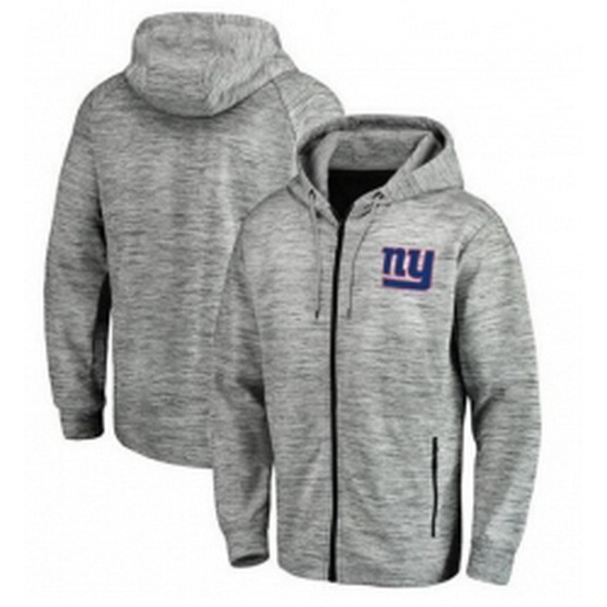 NFL New York Giants Pro Line by Fanatics Branded Space Dye Performance Full Zip Hoodie Heathered Gray NFL New York Giants Pro Line by Fanatics Branded Space Dye Performance Full Zip Hoodie Heathered Gray