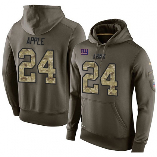 NFL Nike New York Giants 24 Eli Apple Green Salute To Service Mens Pullover Hoodie NFL Nike New York Giants 24 Eli Apple Green Salute To Service Mens Pullover Hoodie