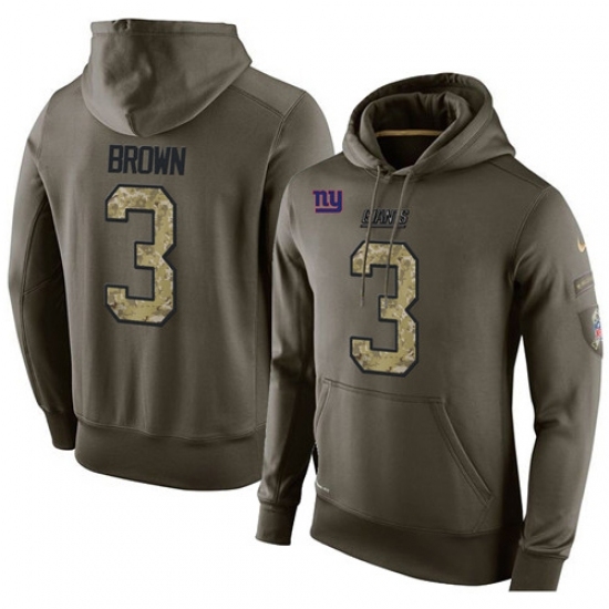 NFL Nike New York Giants 3 Josh Brown Green Salute To Service Mens Pullover Hoodie NFL Nike New York Giants 3 Josh Brown Green Salute To Service Mens Pullover Hoodie
