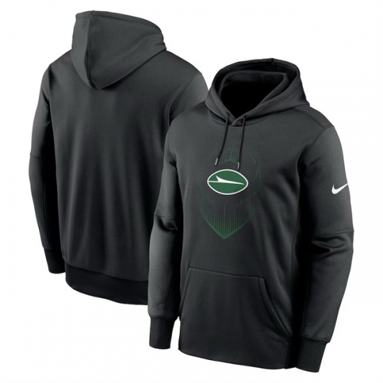 Men New York Jets Black Icon Performance Pullover Hoodie Men New York Jets Black Icon Performance Pullover Hoodie