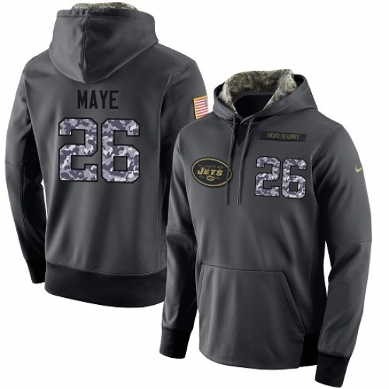 NFL Mens Nike New York Jets 26 Marcus Maye Elite Stitched Black Anthracite Salute to Service Player Performance Hoodie NFL Mens Nike New York Jets 26 Marcus Maye Elite Stitched Black Anthracite Salute to Service Player Performance Hoodie