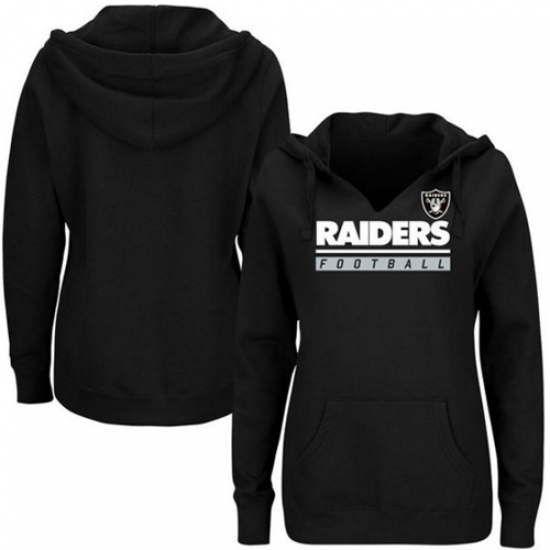 NFL Oakland Raiders Majestic Womens Self Determination Pullover Hoodie Black NFL Oakland Raiders Majestic Womens Self Determination Pullover Hoodie Black