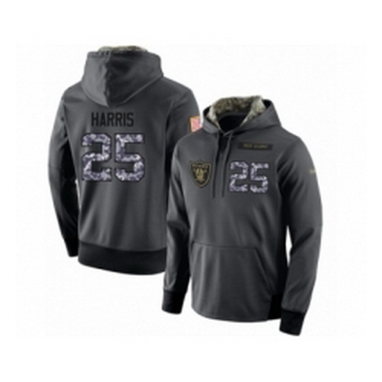 Football Mens Oakland Raiders 25 Erik Harris Stitched Black Anthracite Salute to Service Player Performance Hoodie Football Mens Oakland Raiders 25 Erik Harris Stitched Black Anthracite Salute to Service Player Performance Hoodie