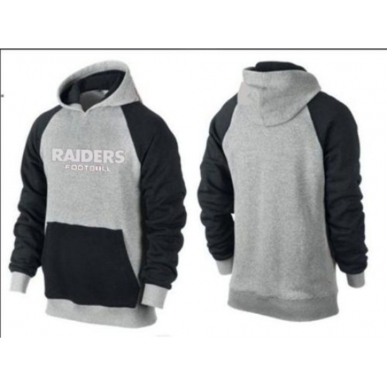 NFL Mens Nike Oakland Raiders English Version Pullover Hoodie GreyBlack NFL Mens Nike Oakland Raiders English Version Pullover Hoodie GreyBlack