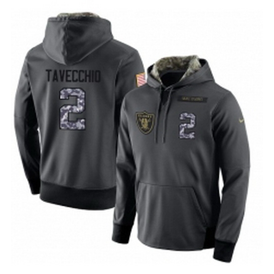 NFL Nike Oakland Raiders 2 Giorgio Tavecchio Stitched Black Anthracite Salute to Service Player Performance Hoodie NFL Nike Oakland Raiders 2 Giorgio Tavecchio Stitched Black Anthracite Salute to Service Player Performance Hoodie