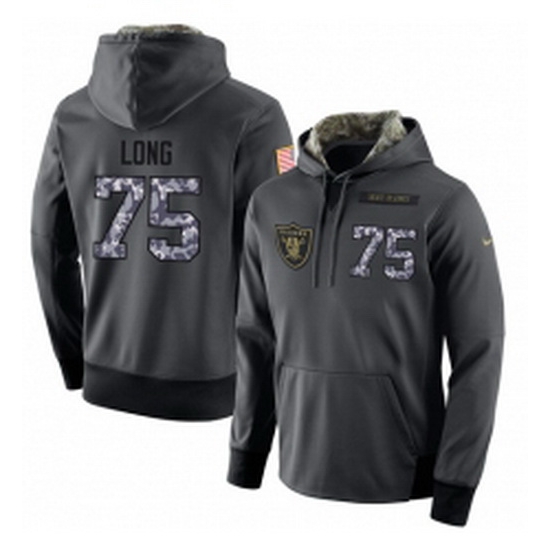 NFL Nike Oakland Raiders 75 Howie Long Stitched Black Anthracite Salute to Service Player Performance Hoodie NFL Nike Oakland Raiders 75 Howie Long Stitched Black Anthracite Salute to Service Player Performance Hoodie