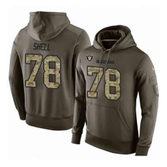 NFL Nike Oakland Raiders 78 Art Shell Green Salute To Service Mens Pullover Hoodie NFL Nike Oakland Raiders 78 Art Shell Green Salute To Service Mens Pullover Hoodie