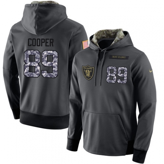 NFL Nike Oakland Raiders 89 Amari Cooper Stitched Black Anthracite Salute to Service Player Performance Hoodie NFL Nike Oakland Raiders 89 Amari Cooper Stitched Black Anthracite Salute to Service Player Performance Hoodie