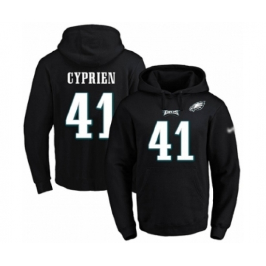 Football Mens Philadelphia Eagles 41 Johnathan Cyprien Black Name Number Pullover Hoodie Football Mens Philadelphia Eagles 41 Johnathan Cyprien Black Name Number Pullover Hoodie