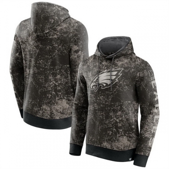 Men Philadelphia Eagles Black Gray Blackout Tonal Pullover Hoodie Men Philadelphia Eagles Black Gray Blackout Tonal Pullover Hoodie