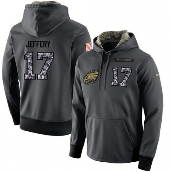 NFL Mens Nike Philadelphia Eagles 17 Alshon Jeffery Stitched Black Anthracite Salute to Service Player Performance Hoodie NFL Mens Nike Philadelphia Eagles 17 Alshon Jeffery Stitched Black Anthracite Salute to Service Player Performance Hoodie