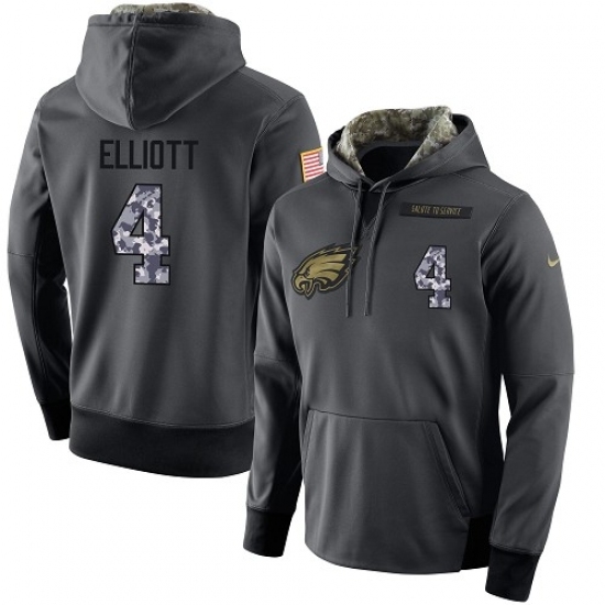 NFL Mens Nike Philadelphia Eagles 4 Jake Elliott Stitched Black Anthracite Salute to Service Player Performance Hoodie NFL Mens Nike Philadelphia Eagles 4 Jake Elliott Stitched Black Anthracite Salute to Service Player Performance Hoodie