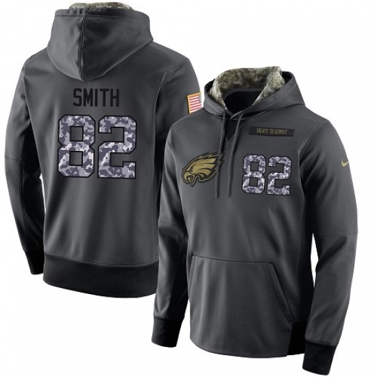 NFL Mens Nike Philadelphia Eagles 82 Torrey Smith Stitched Black Anthracite Salute to Service Player Performance Hoodie NFL Mens Nike Philadelphia Eagles 82 Torrey Smith Stitched Black Anthracite Salute to Service Player Performance Hoodie