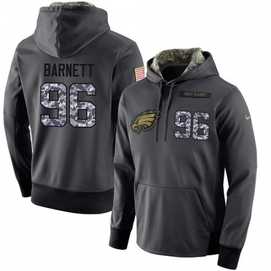 NFL Mens Nike Philadelphia Eagles 96 Derek Barnett Stitched Black Anthracite Salute to Service Player Performance Hoodie NFL Mens Nike Philadelphia Eagles 96 Derek Barnett Stitched Black Anthracite Salute to Service Player Performance Hoodie