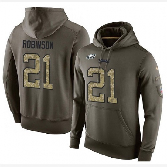 NFL Nike Philadelphia Eagles 21 Patrick Robinson Green Salute To Service Mens Pullover Hoodie NFL Nike Philadelphia Eagles 21 Patrick Robinson Green Salute To Service Mens Pullover Hoodie