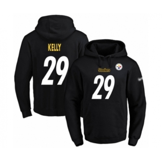 Football Mens Pittsburgh Steelers 29 Kam Kelly Black Name Number Pullover Hoodie Football Mens Pittsburgh Steelers 29 Kam Kelly Black Name Number Pullover Hoodie
