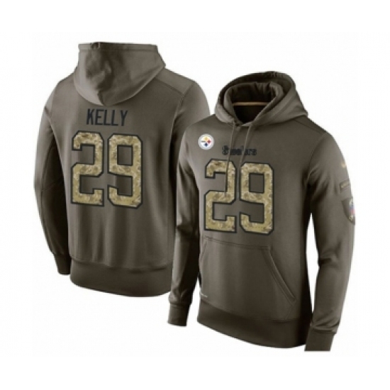 Football Mens Pittsburgh Steelers 29 Kam Kelly Green Salute To Service Pullover Hoodie Football Mens Pittsburgh Steelers 29 Kam Kelly Green Salute To Service Pullover Hoodie