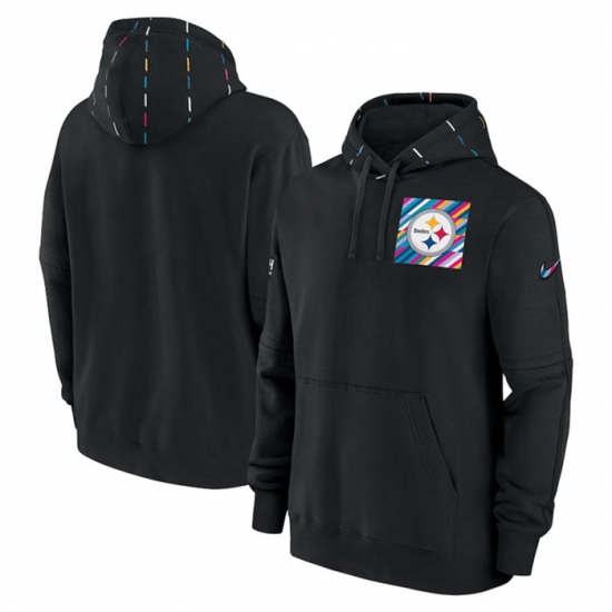 Men Pittsburgh Steelers Black 2023 Crucial Catch Club Pullover Hoodie Men Pittsburgh Steelers Black 2023 Crucial Catch Club Pullover Hoodie