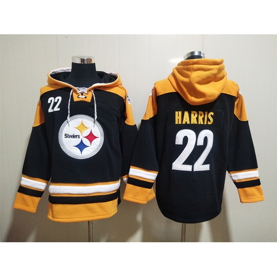 NFL Men Pittsburgh Steelers 22 Najee Harris Stitched Hoodie NFL Men Pittsburgh Steelers 22 Najee Harris Stitched Hoodie