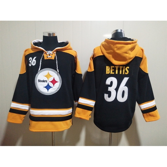 NFL Men Pittsburgh Steelers 36 Jerome Bettis Stitched Hoodie NFL Men Pittsburgh Steelers 36 Jerome Bettis Stitched Hoodie