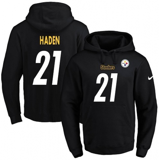 NFL Mens Nike Pittsburgh Steelers 21 Joe Haden Black Name Number Pullover Hoodie NFL Mens Nike Pittsburgh Steelers 21 Joe Haden Black Name Number Pullover Hoodie