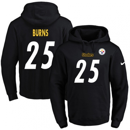 NFL Mens Nike Pittsburgh Steelers 25 Artie Burns Black Name Number Pullover Hoodie NFL Mens Nike Pittsburgh Steelers 25 Artie Burns Black Name Number Pullover Hoodie