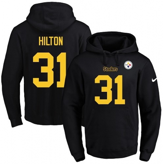 NFL Mens Nike Pittsburgh Steelers 31 Mike Hilton BlackGold No Name Number Pullover Hoodie NFL Mens Nike Pittsburgh Steelers 31 Mike Hilton BlackGold No Name Number Pullover Hoodie