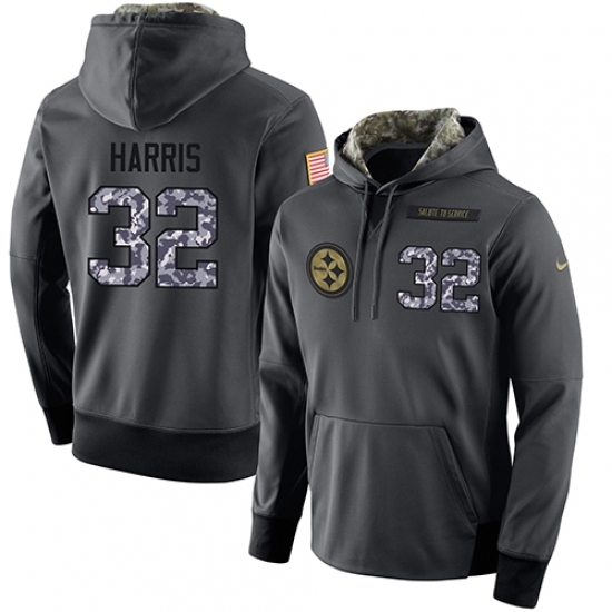 NFL Mens Nike Pittsburgh Steelers 32 Franco Harris Stitched Black Anthracite Salute to Service Player Performance Hoodie NFL Mens Nike Pittsburgh Steelers 32 Franco Harris Stitched Black Anthracite Salute to Service Player Performance Hoodie