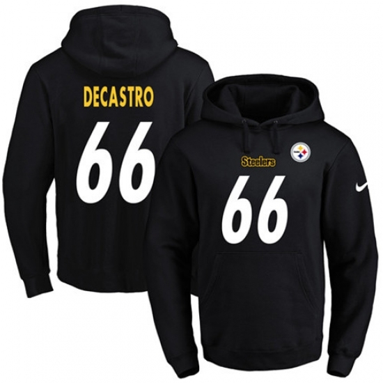 NFL Mens Nike Pittsburgh Steelers 66 David DeCastro Black Name Number Pullover Hoodie NFL Mens Nike Pittsburgh Steelers 66 David DeCastro Black Name Number Pullover Hoodie