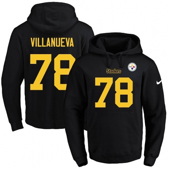 NFL Mens Nike Pittsburgh Steelers 78 Alejandro Villanueva BlackGold No Name Number Pullover Hoodie NFL Mens Nike Pittsburgh Steelers 78 Alejandro Villanueva BlackGold No Name Number Pullover Hoodie