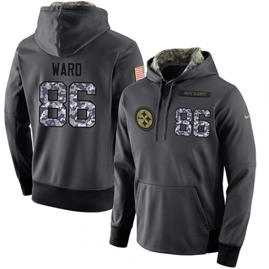 NFL Mens Nike Pittsburgh Steelers 86 Hines Ward Stitched Black Anthracite Salute to Service Player Performance Hoodie NFL Mens Nike Pittsburgh Steelers 86 Hines Ward Stitched Black Anthracite Salute to Service Player Performance Hoodie