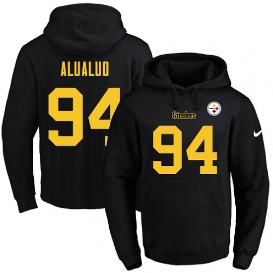 NFL Mens Nike Pittsburgh Steelers 94 Tyson Alualu BlackGold No Name Number Pullover Hoodie NFL Mens Nike Pittsburgh Steelers 94 Tyson Alualu BlackGold No Name Number Pullover Hoodie