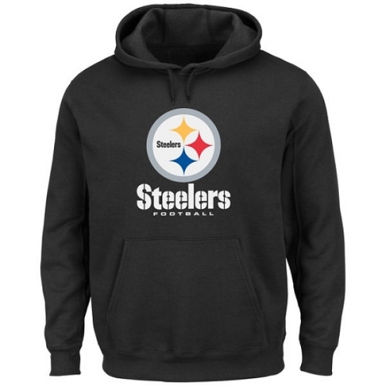 NFL Mens Pittsburgh Steelers Black Critical Victory Pullover Hoodie NFL Mens Pittsburgh Steelers Black Critical Victory Pullover Hoodie