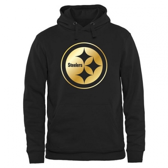 NFL Mens Pittsburgh Steelers Pro Line Black Gold Collection Pullover Hoodie NFL Mens Pittsburgh Steelers Pro Line Black Gold Collection Pullover Hoodie