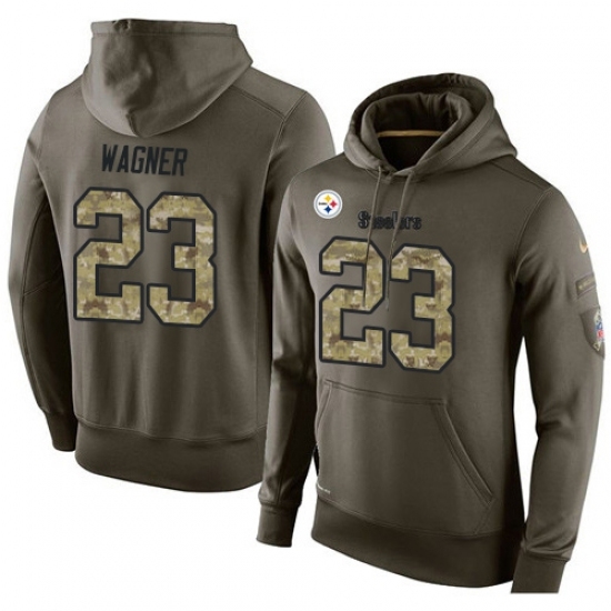 NFL Nike Pittsburgh Steelers 23 Mike Wagner Green Salute To Service Mens Pullover Hoodie NFL Nike Pittsburgh Steelers 23 Mike Wagner Green Salute To Service Mens Pullover Hoodie
