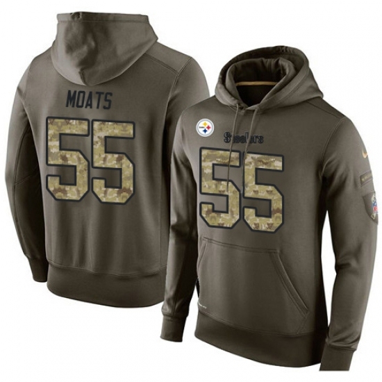 NFL Nike Pittsburgh Steelers 55 Arthur Moats Green Salute To Service Mens Pullover Hoodie NFL Nike Pittsburgh Steelers 55 Arthur Moats Green Salute To Service Mens Pullover Hoodie