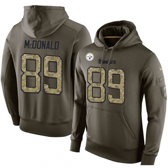 NFL Nike Pittsburgh Steelers 89 Vance McDonald Green Salute To Service Mens Pullover Hoodie NFL Nike Pittsburgh Steelers 89 Vance McDonald Green Salute To Service Mens Pullover Hoodie