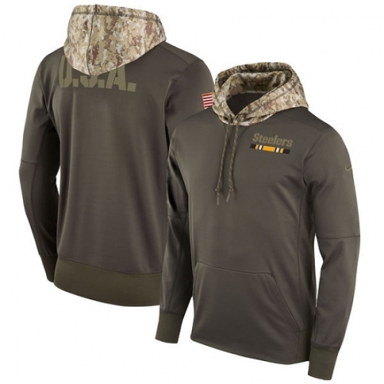 NFL Youth Pittsburgh Steelers Nike Olive Salute to Service Sideline Therma Pullover Hoodie NFL Youth Pittsburgh Steelers Nike Olive Salute to Service Sideline Therma Pullover Hoodie