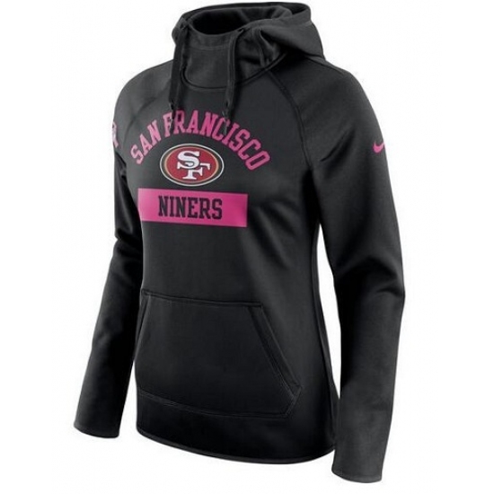 NFL San Francisco 49ers Nike Womens Breast Cancer Awareness Circuit Performance Pullover Hoodie Black NFL San Francisco 49ers Nike Womens Breast Cancer Awareness Circuit Performance Pullover Hoodie Black