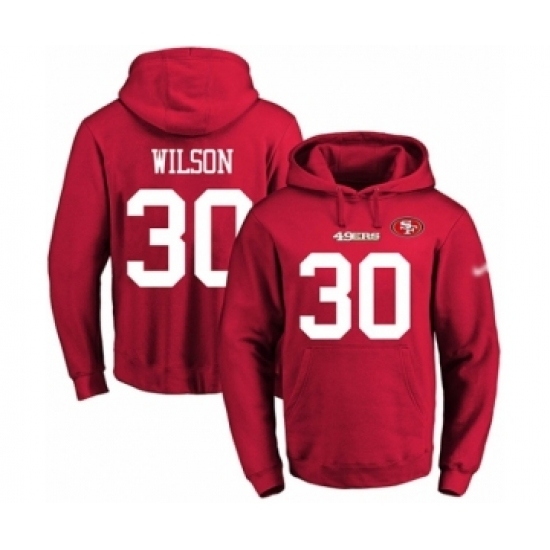 Football Mens San Francisco 49ers 30 Jeff Wilson Red Name Number Pullover Hoodie Football Mens San Francisco 49ers 30 Jeff Wilson Red Name Number Pullover Hoodie