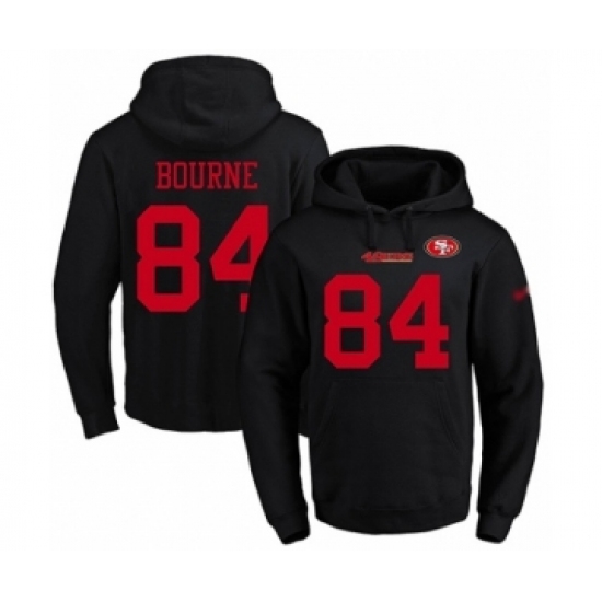 Football Mens San Francisco 49ers 84 Kendrick Bourne Black Name Number Pullover Hoodie Football Mens San Francisco 49ers 84 Kendrick Bourne Black Name Number Pullover Hoodie