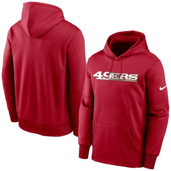 Men San Francisco 49ers Nike Fan Gear Wordmark Performance Pullover Hoodie Scarlet Men San Francisco 49ers Nike Fan Gear Wordmark Performance Pullover Hoodie Scarlet