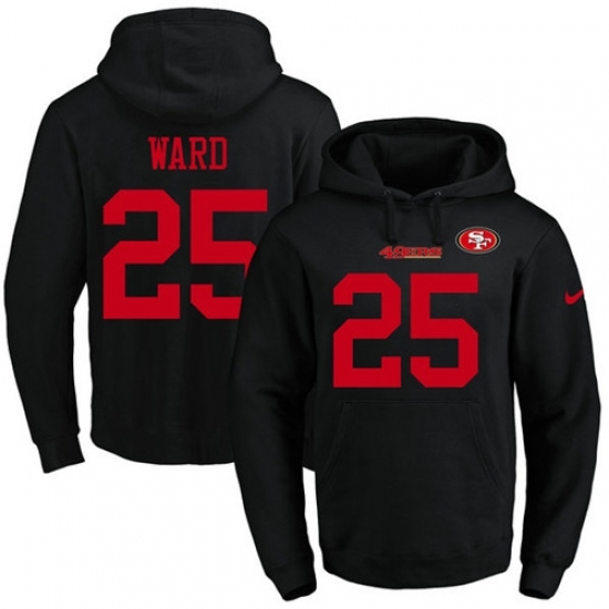 NFL Mens Nike San Francisco 49ers 25 Jimmie Ward Black Name Number Pullover Hoodie NFL Mens Nike San Francisco 49ers 25 Jimmie Ward Black Name Number Pullover Hoodie