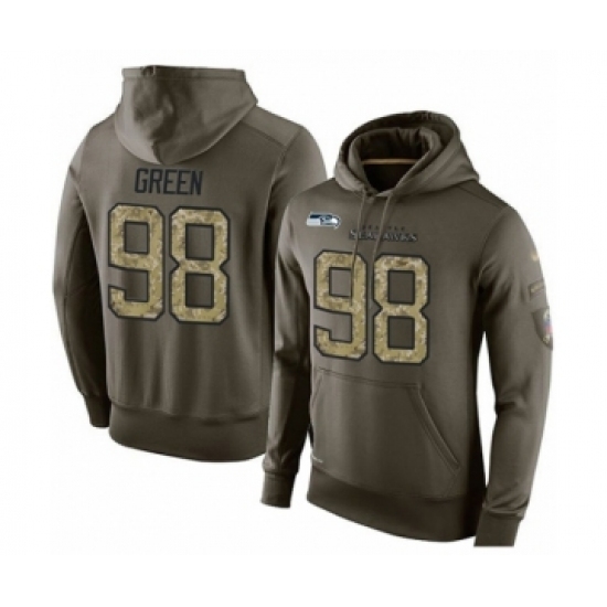 Football Mens Seattle Seahawks 98 Rasheem Green Salute To Service Pullover Hoodie Football Mens Seattle Seahawks 98 Rasheem Green Salute To Service Pullover Hoodie