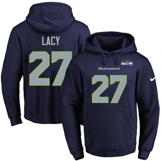 NFL Mens Nike Seattle Seahawks 27 Eddie Lacy Navy Blue Name Number Pullover Hoodie NFL Mens Nike Seattle Seahawks 27 Eddie Lacy Navy Blue Name Number Pullover Hoodie