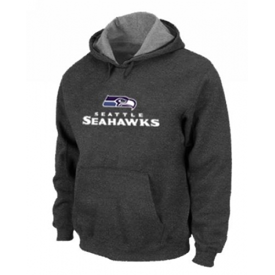 NFL Mens Nike Seattle Seahawks Authentic Logo Pullover Hoodie Dark Grey NFL Mens Nike Seattle Seahawks Authentic Logo Pullover Hoodie Dark Grey