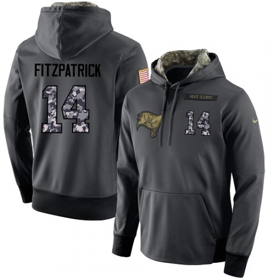 NFL Mens Nike Tampa Bay Buccaneers 14 Ryan Fitzpatrick Stitched Black Anthracite Salute to Service Player Performance Hoodie NFL Mens Nike Tampa Bay Buccaneers 14 Ryan Fitzpatrick Stitched Black Anthracite Salute to Service Player Performance Hoodie