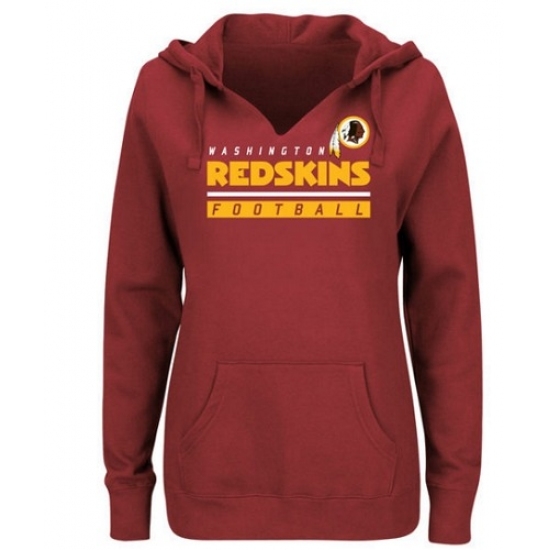 NFL Washington Redskins Majestic Womens Self Determination Pullover Hoodie Burgundy NFL Washington Redskins Majestic Womens Self Determination Pullover Hoodie Burgundy